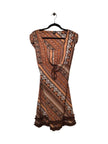OULALA Regular fit Wrap Dress in Brown  -  S