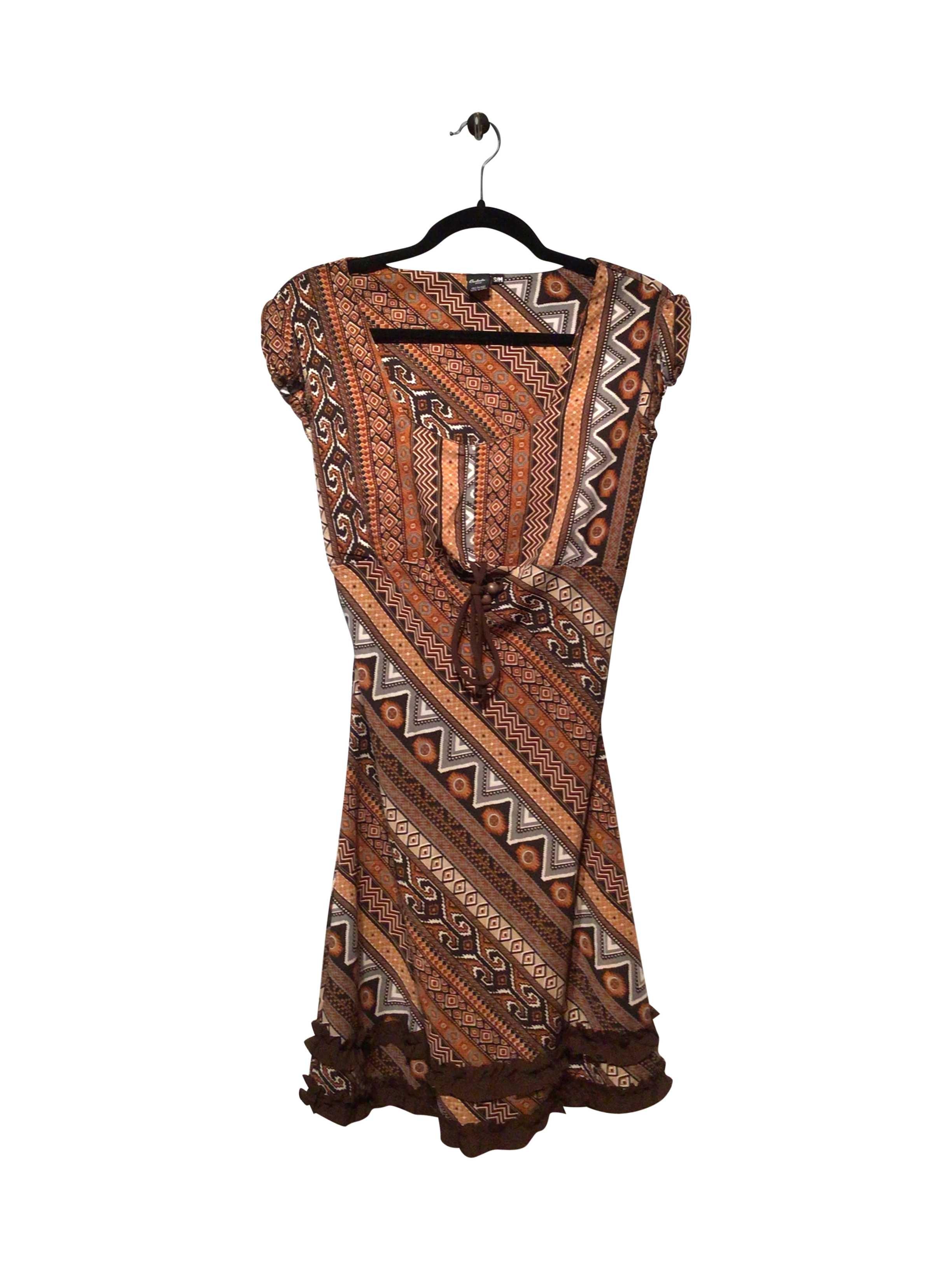 OULALA Regular fit Wrap Dress in Brown  -  S