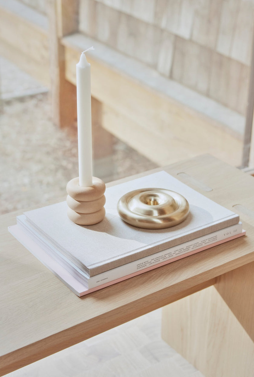 Savi Solid Brass Candleholder - Low