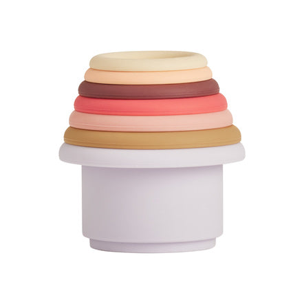 Tawa Silicone Stacking Cups - Rose mix