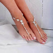 Ocean Style Pearl Elastic Anklet