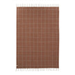 Reversible Grid Rug - Caramel / Offwhite