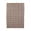 Reversible Grid Rug - Caramel / Offwhite