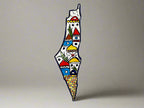 Handcrafted Ceramic Palestine Map Wall Decor – Large Authentic Hebron Pottery