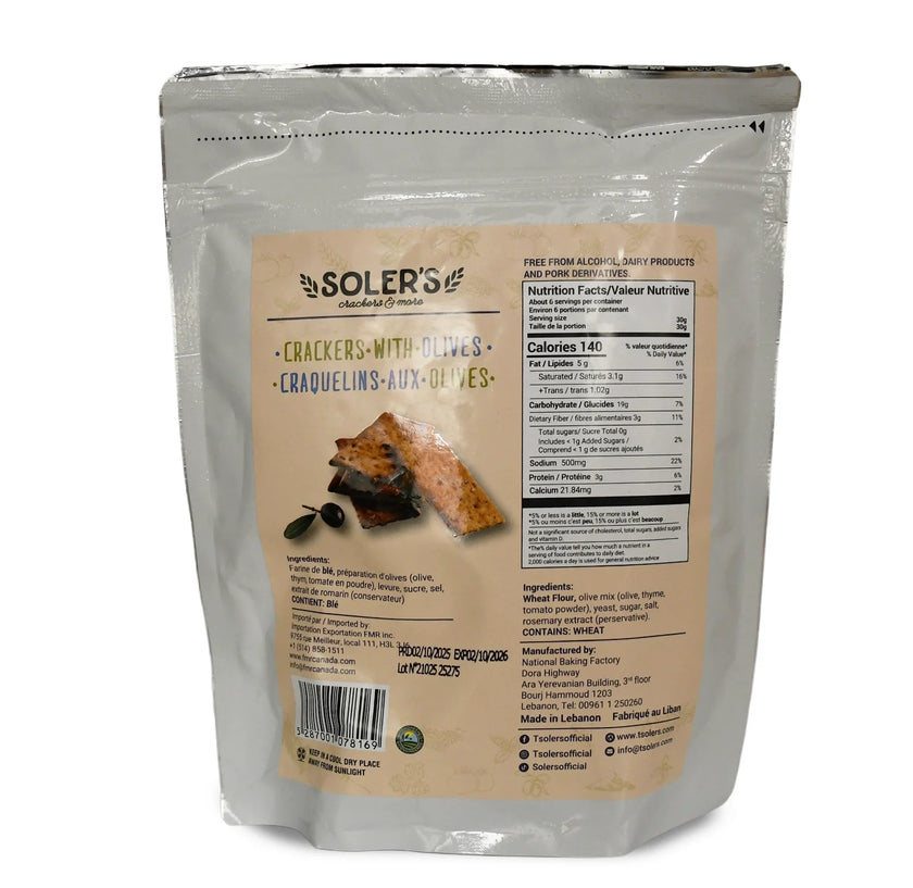 Soler's Crackers With Olive