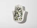 Handmade Ceramic Hamsa Palm-Shaped Dish – 7” Serving Plate