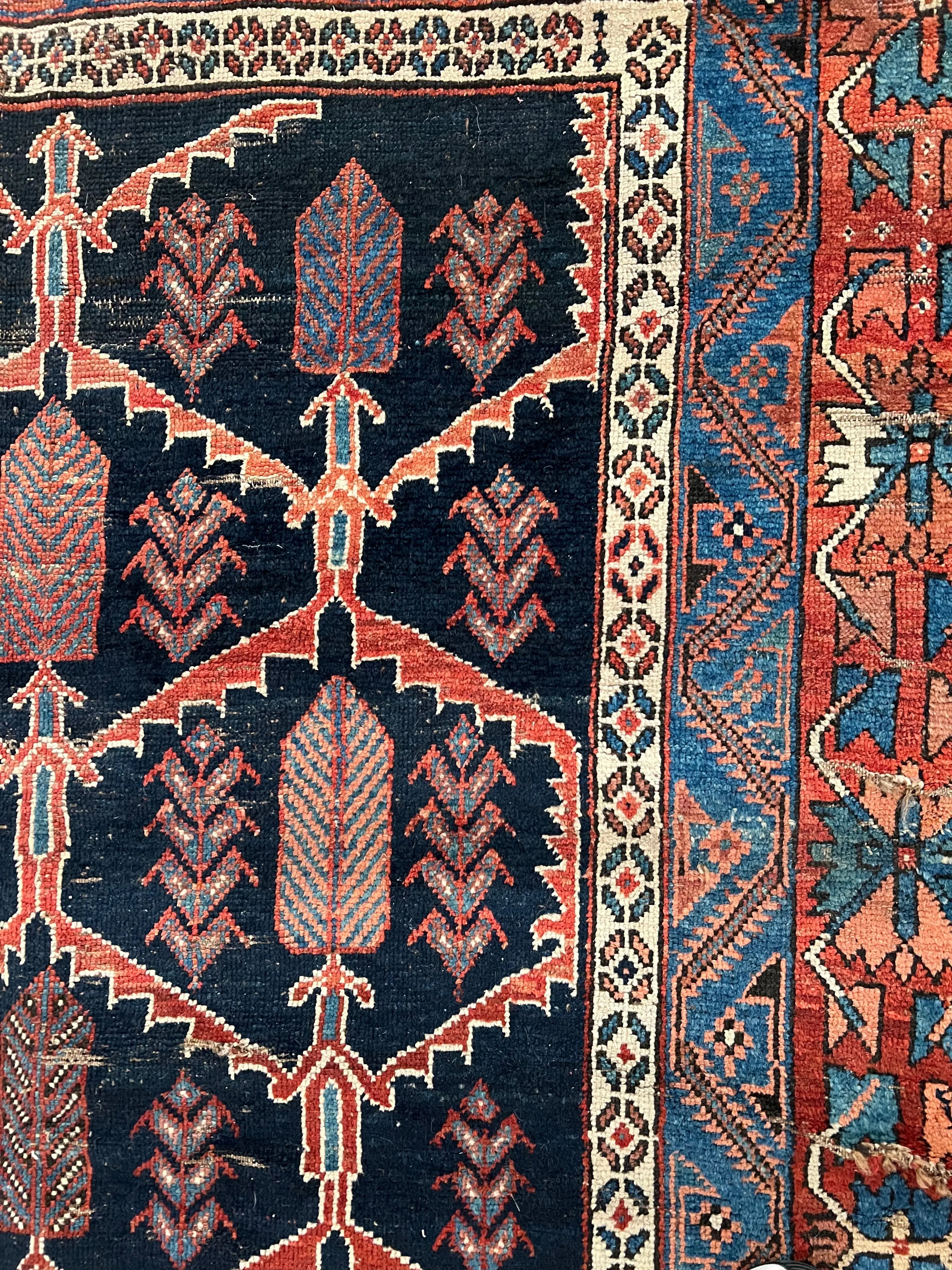 Antique Persian Afshar Rug | 7’ 4