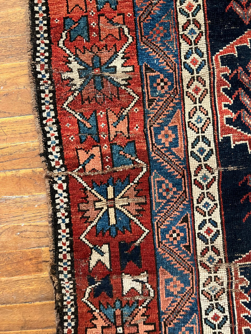 Antique Persian Afshar Rug | 7’ 4