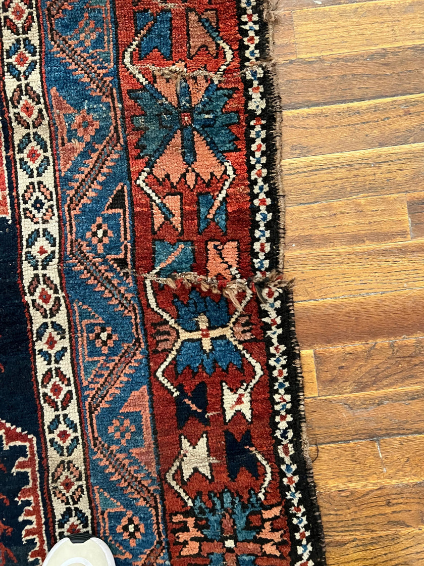 Antique Persian Afshar Rug | 7’ 4