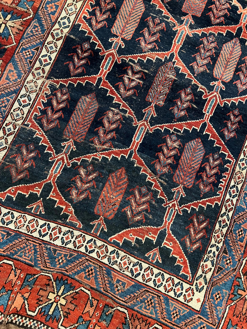 Antique Persian Afshar Rug | 7’ 4