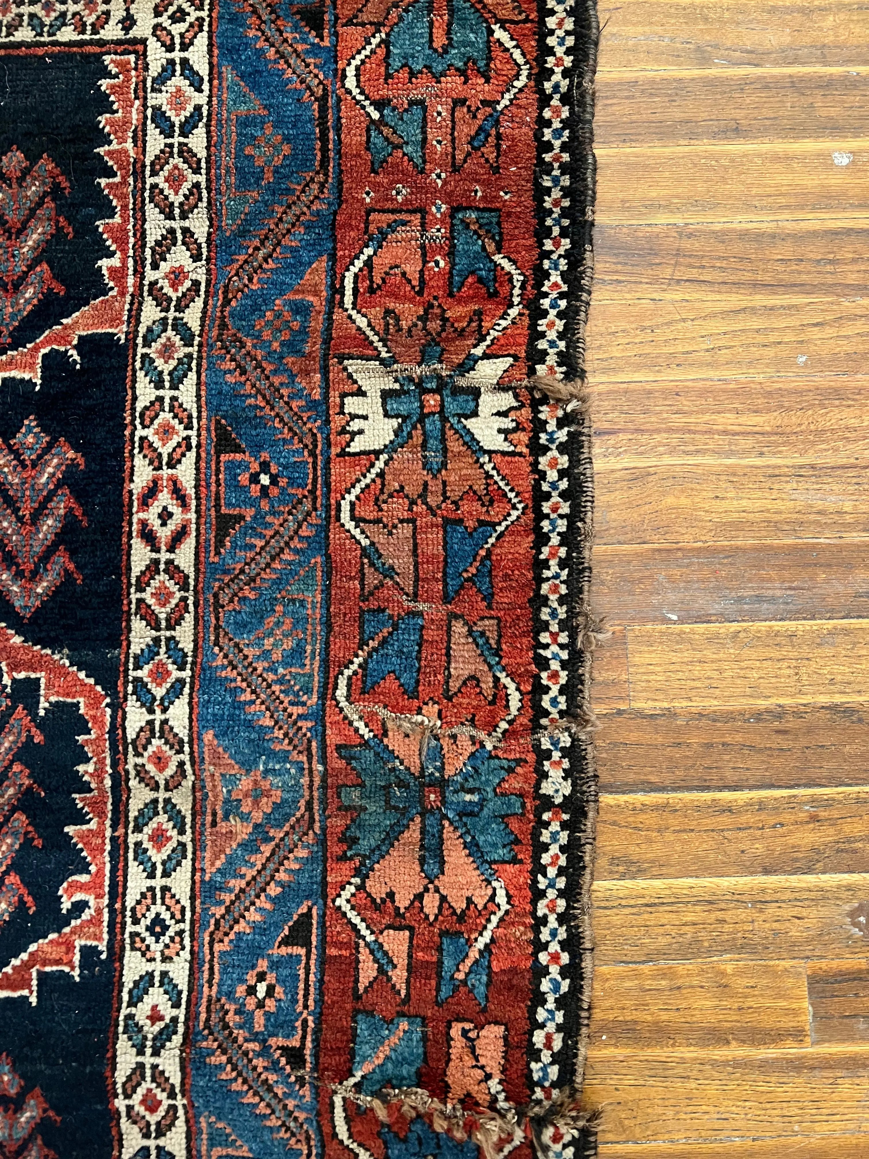 Antique Persian Afshar Rug | 7’ 4