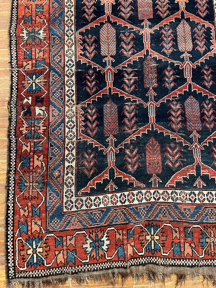 Antique Persian Afshar Rug | 7’ 4