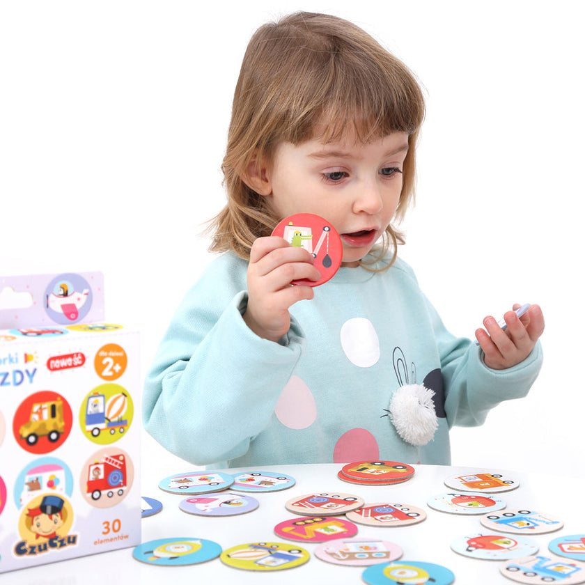 BANANA PANDA - ON-THE-GO MEMORY GAME - VEHICLES - 30 discsÂ  (2+)
