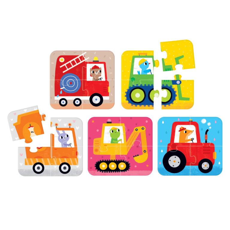 BANANA PANDA - ON-THE-GO - 20pc PUZZLE - VEHICLES (2+)