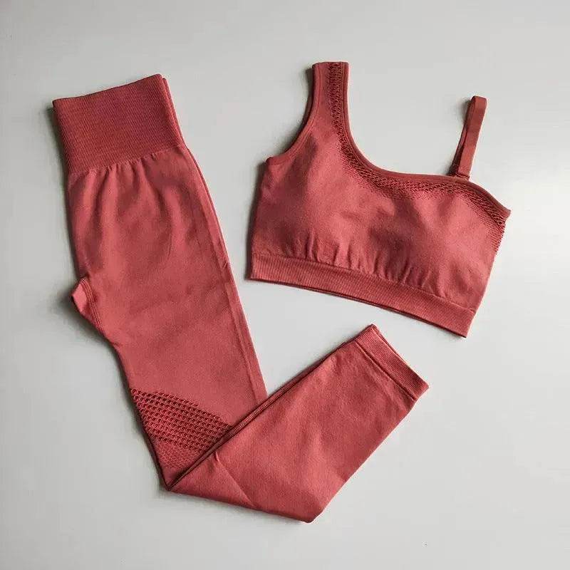 One-shoulder gym suit
