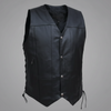 Open Road Men's 10 Pocket Leather Vest