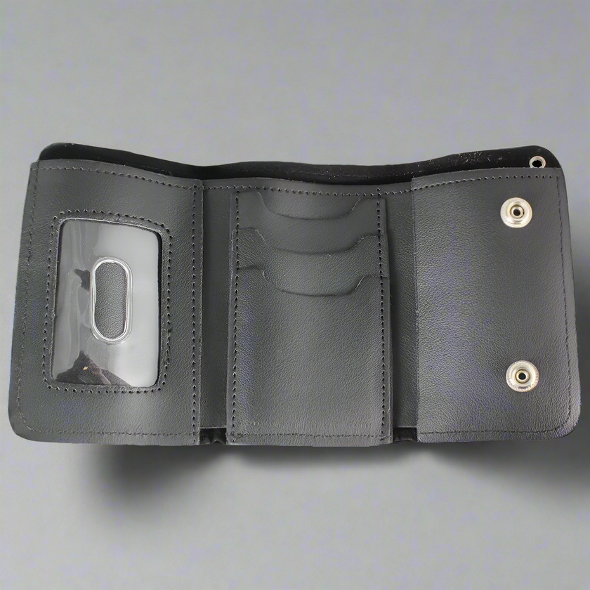 Open Road Men's Chrome Plated Chain Leather Wallet
