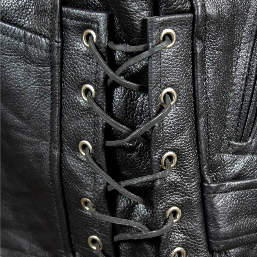 Open Road Men's Classic Leather Motorcycle Jacket
