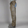 Open Road Men's Distressed Brown 4 Pocket Premium Leather Chaps
