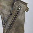 Open Road Men's Distressed Brown 4 Pocket Premium Leather Chaps