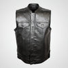 Open Road Men's Flannel Lined Leather Club Vest