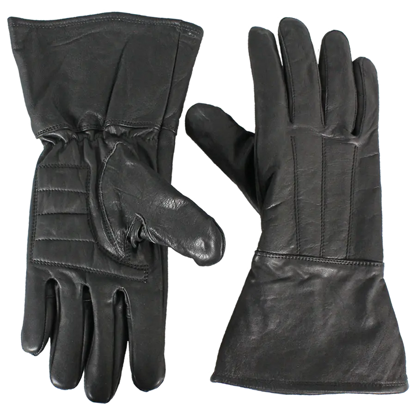 Open Road Men's Gauntlet Leather Motorcycle Gloves