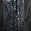 Men’s Buffalo Leather Biker Vest. Adjustable Side Lace Vest