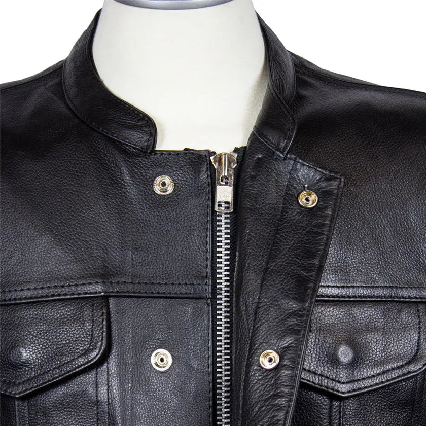 Open Road Men's Leather Club Vest