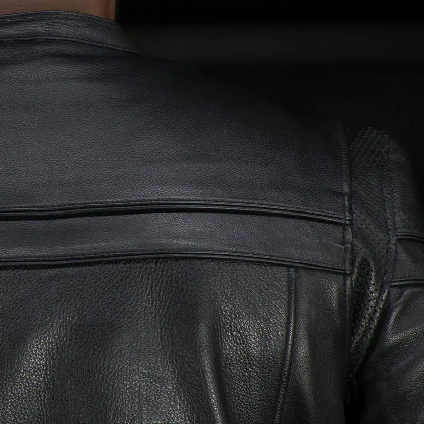 Open Road Men's Maverick Leather Motorcycle Jacket