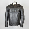 Open Road Men's Reflective Piping Leather Motorcycle Jacket