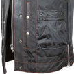 Open Road Men's Upside Leather with Red Stitched Diamonds Vest