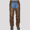 Open Road Men's Vintage Brown 4 Pocket Premium Leather Chaps