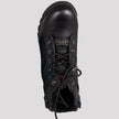 Open Road Women's Black Leather Tactical Lace-Up Boots with Side Zippers Entry