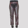 Open Road Women's Dark Purple Wash Leather Chaps