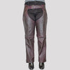 Open Road Women's Dark Purple Wash Leather Chaps
