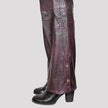 Open Road Women's Dark Purple Wash Leather Chaps