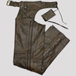 Open Road Women's Distressed Brown Leather Chaps