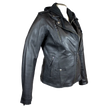 Open Road Women's Hooded Classic Leather Motorcycle Jacket