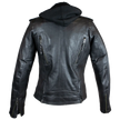 Open Road Women's Hooded Classic Leather Motorcycle Jacket
