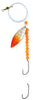 Double Hook Willow Leaf Spinner – Orange Scale Blade Fishing Lure