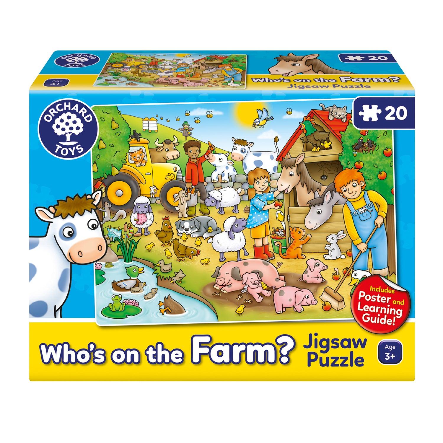 Orchard Toys - Who's On The Farm (Poster) (20-Piece Puzzle)