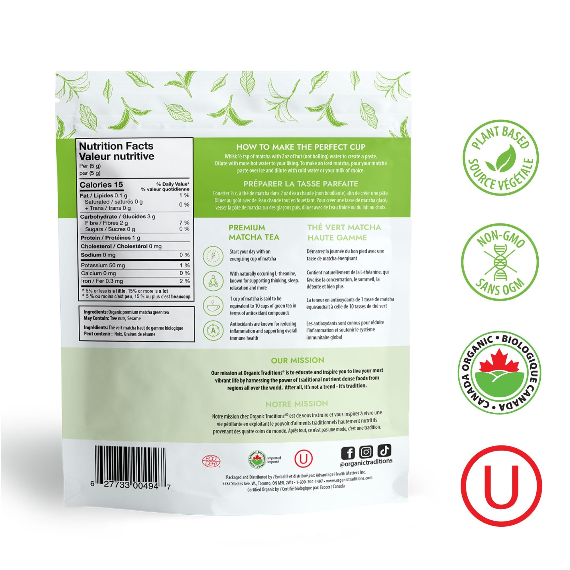Organic Traditions - Premium Matcha Tea 100g