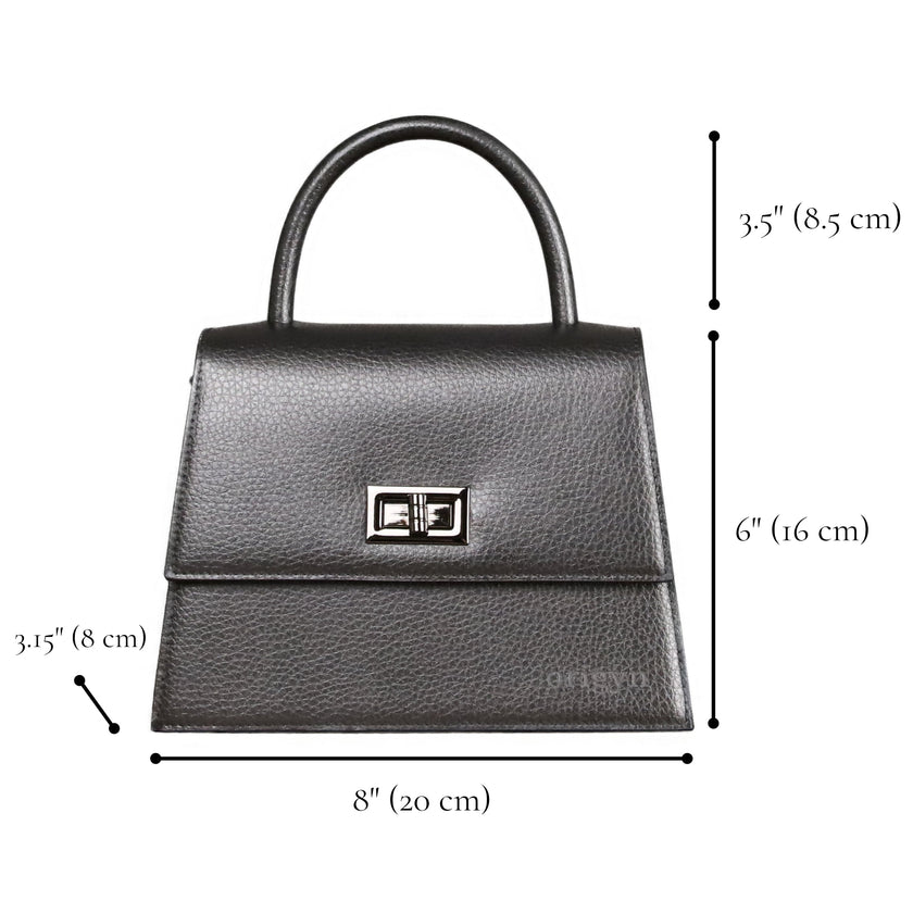 Origyn 03 - Plant-Based Vegan Leather Kelly Bag - Made with MIRUM®