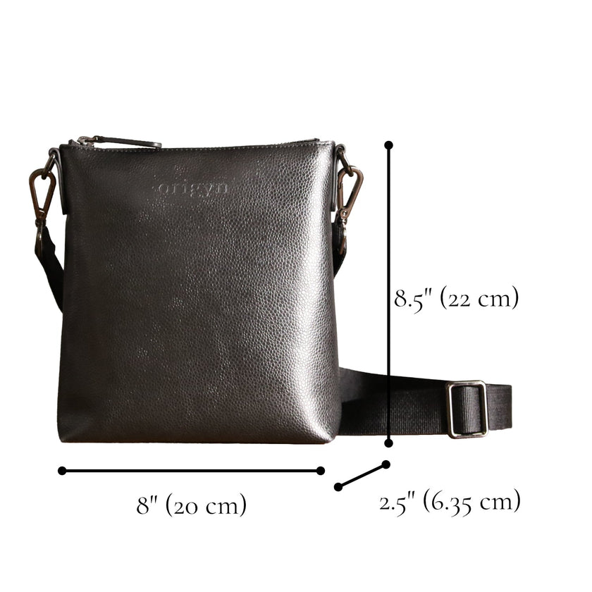 Origyn 04 - Plant-Based Vegan Leather Top Zip Handbag - Made with MIRUM®