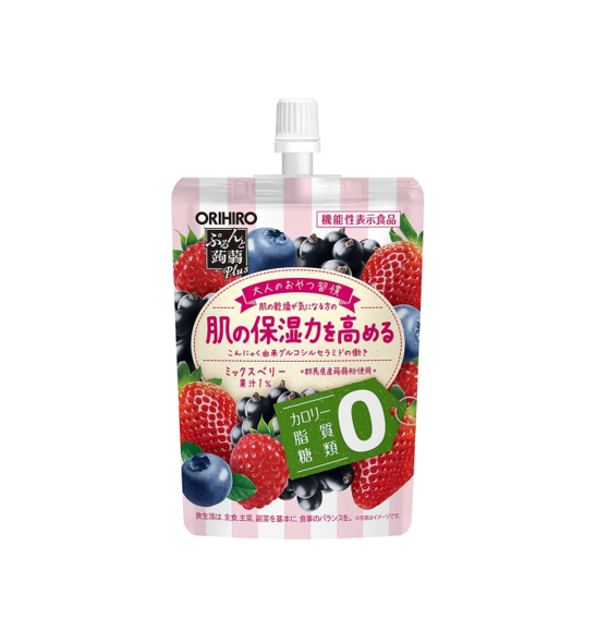 Orihiro Konjac Jelly Plus Mix Berry (130G) [Best Before Date: 2027.01]