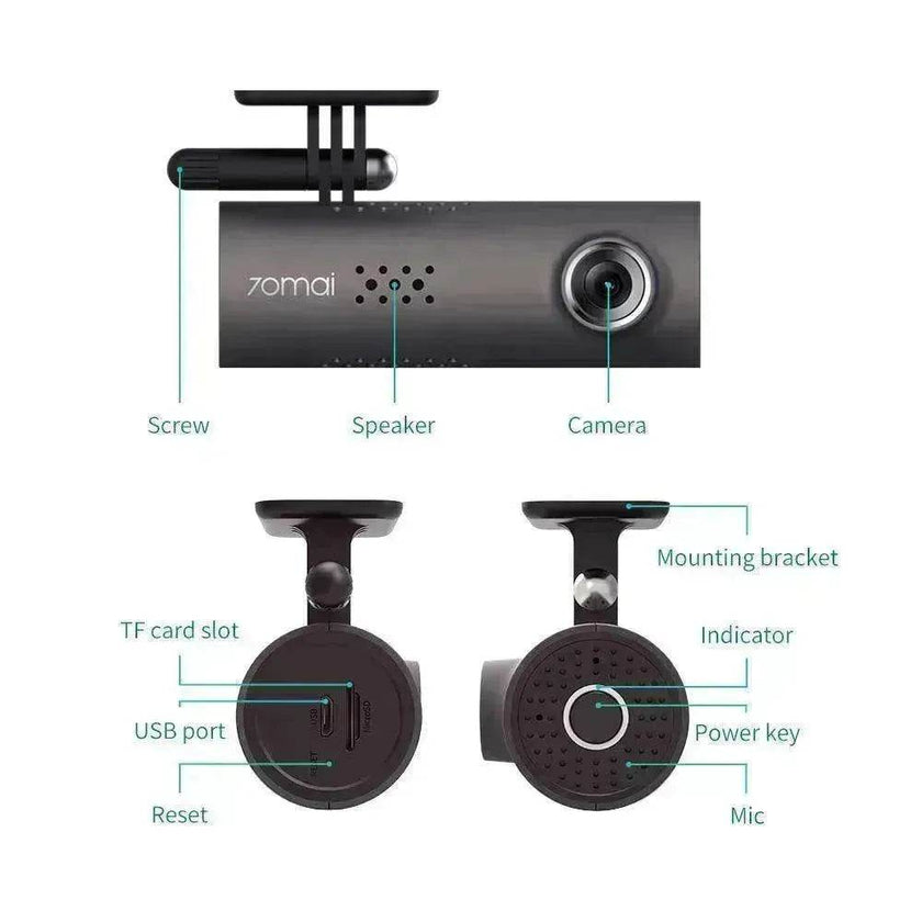 Car Dash - Smart WiFi DVR 130 Degree Wireless Cam 1080P FHD - Night Version - G-Sensor