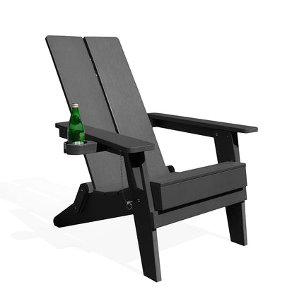 Adirondack Polymer Outdoor Folding Chair with Cupholder