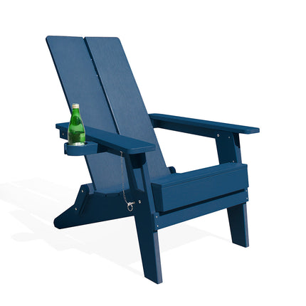 Adirondack Polymer Outdoor Folding Chair with Cupholder