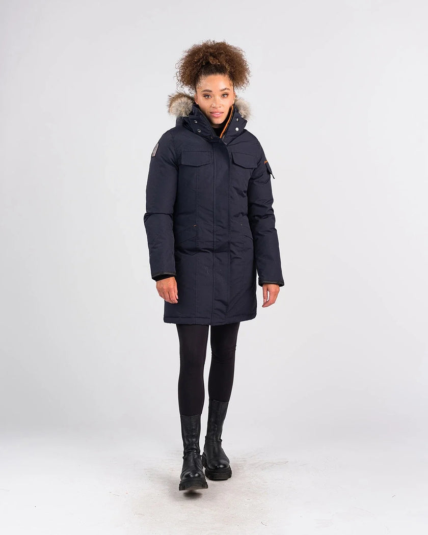 Outdoor Survival Canada Women's Jaci -40 Down Parka, Cold Lake Blue, X-Large - ON DISPLAY