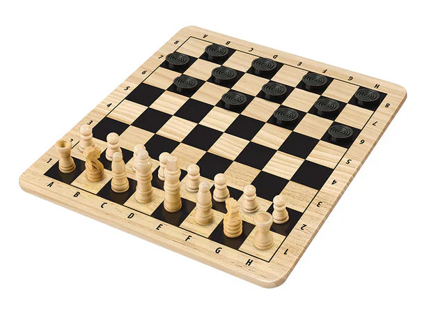 Outset Media - Chess and Checkers (Wood)